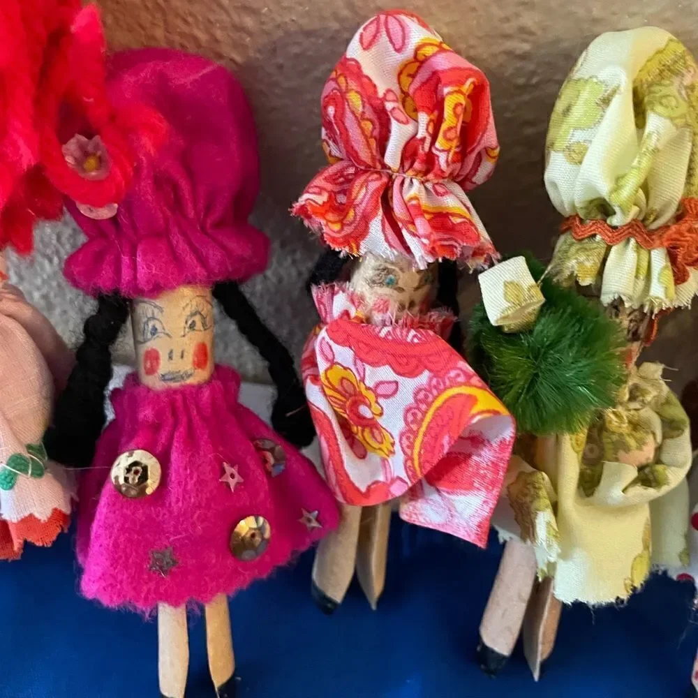 Vintage Clothespin Handmade Dolls